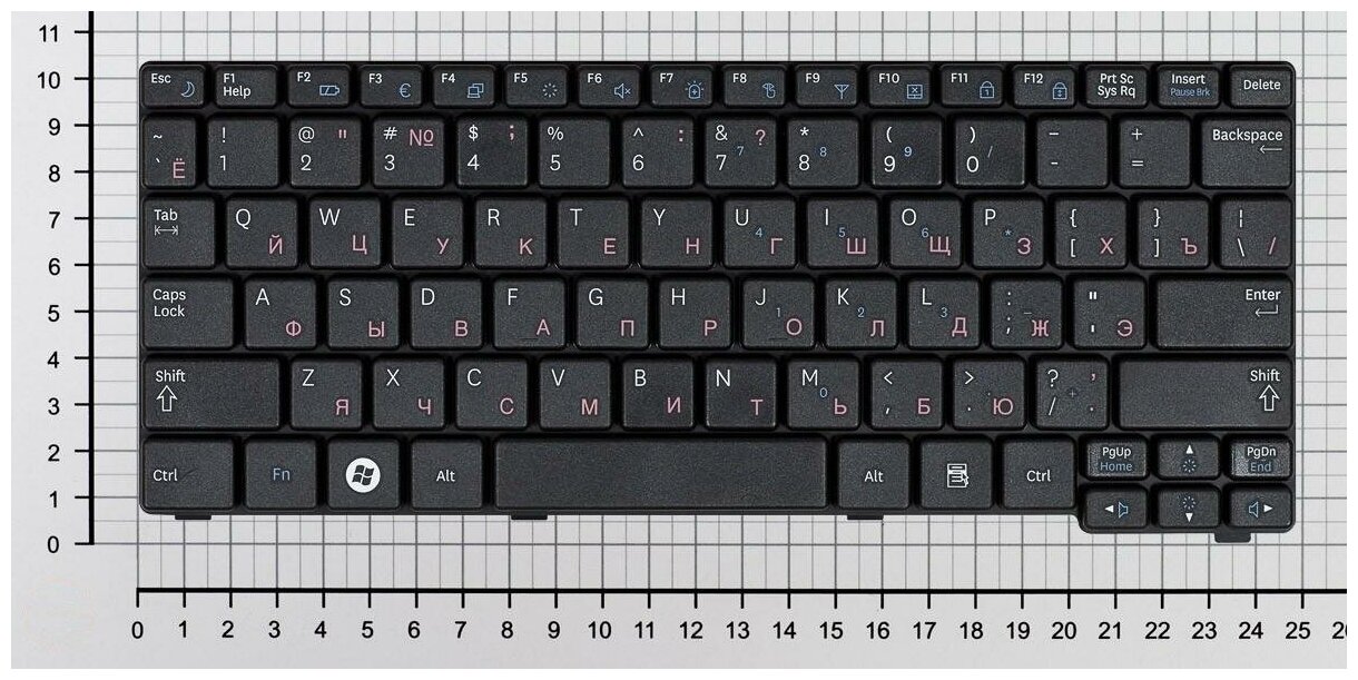 Клавиатура для ноутбука Samsumg N150-JP03NL черная