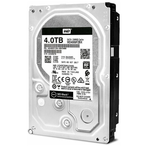 фото Жесткий диск sata 4tb 7200rpm 6gb/s 256mb black wd4005fzbx wdc western digital