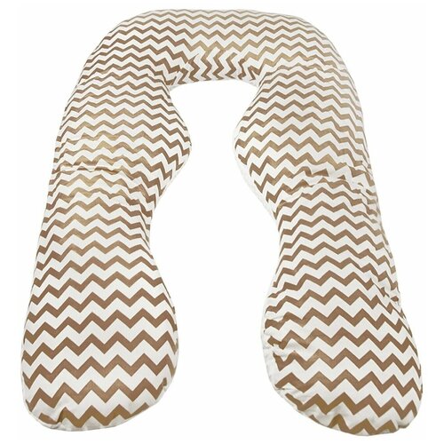 фото Подушка для беременных анатомическая amarobaby 340х72 (зигзаг кофе)