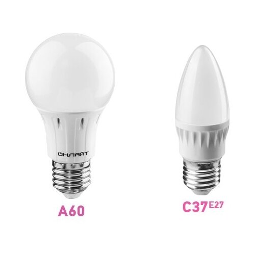 Лампа светодиодная 71 629 OLL-C37-6-230-4K-E14-FR 6Вт свеча 4000К бел. E14 470лм 176-264В онлайт 71629 (60шт.в упак.)