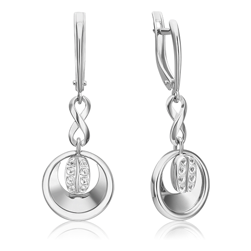 PLATINA jewelry Серьги из белого золота c топазами 02-4927-00-201-1120