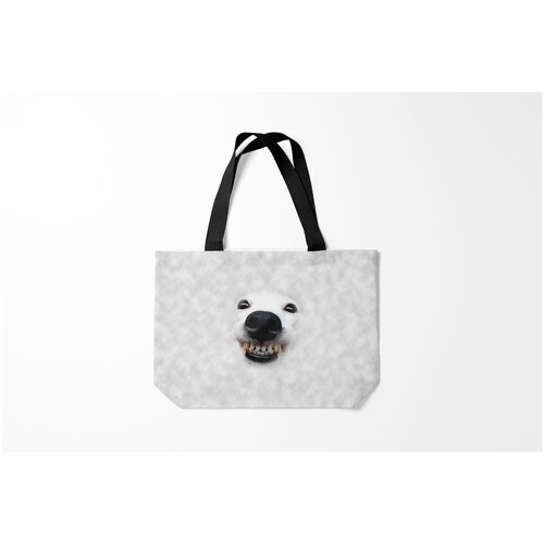 фото Сумка-шоппер / 46х35 см / собаки / беспородистые собака улыбака burnettie