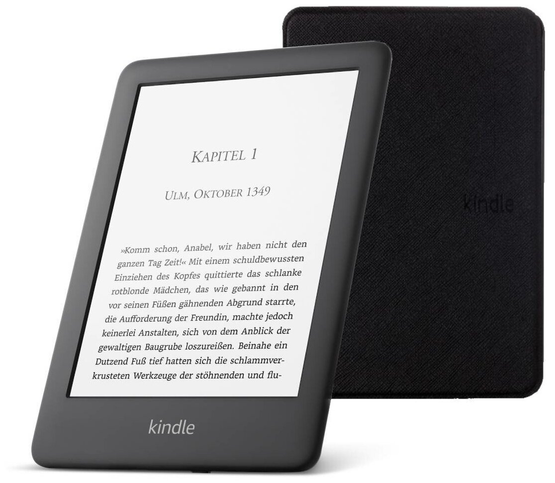 Электронная книга Amazon Kindle 10 2020 8Gb Black + Чехол UltraSlim оранжевый