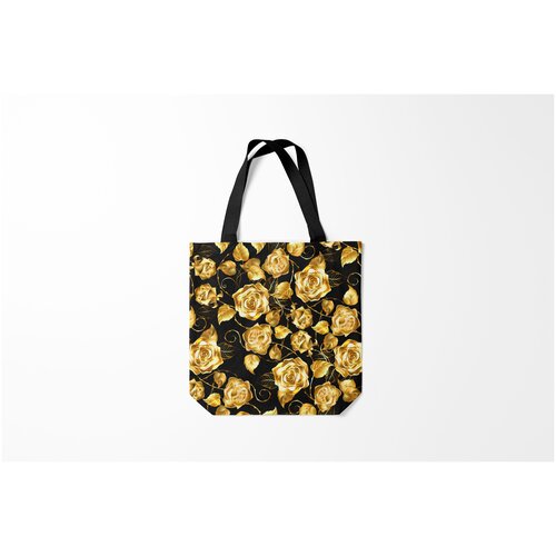 фото Сумка-шоппер / 40х40 см / тренды / цветы golden roses burnettie