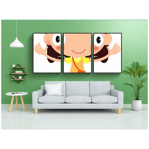 фото Набор модулных постеров для интерьера "девочка, ребенок, молодой" 60x90 см. в тубусе, без рамки lotsprints