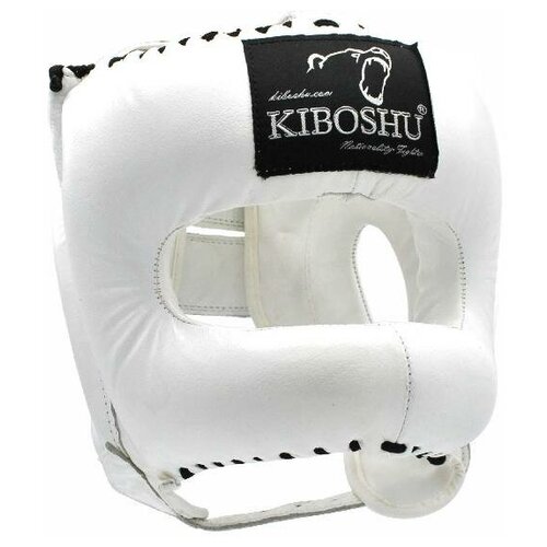 фото 31-31w kiboshu шлем с бампером элита/белый/кожа (m) - kiboshu