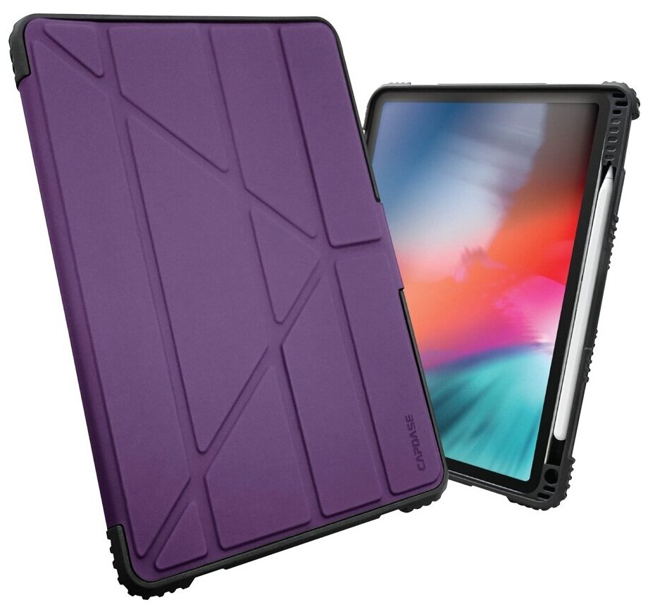 Противоударный чехол BUMPER FOLIO Flip Case для iPad 9.7 2017/iPad 9.7 2018 сиреневый