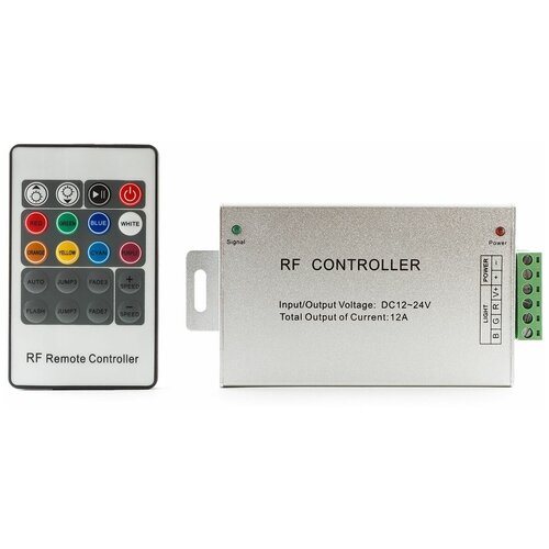 Контроллер LC46 радио сигнал 12V/24V, 144W/288W ecola led strip rgb controller 12a 144w 12v 288w 24v настенный белый с кольцевым сенсором с установ коробкой