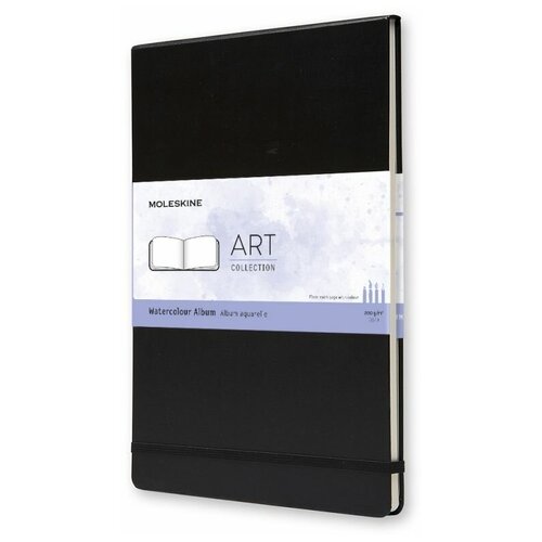 Блокнот для акварели Moleskine CLASSIC WATERCOLOUR ARTBF833, A4, 60 страниц, твердая обложка, черный