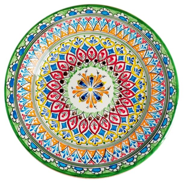 Тарелка плоская Риштанская керамика 27 см