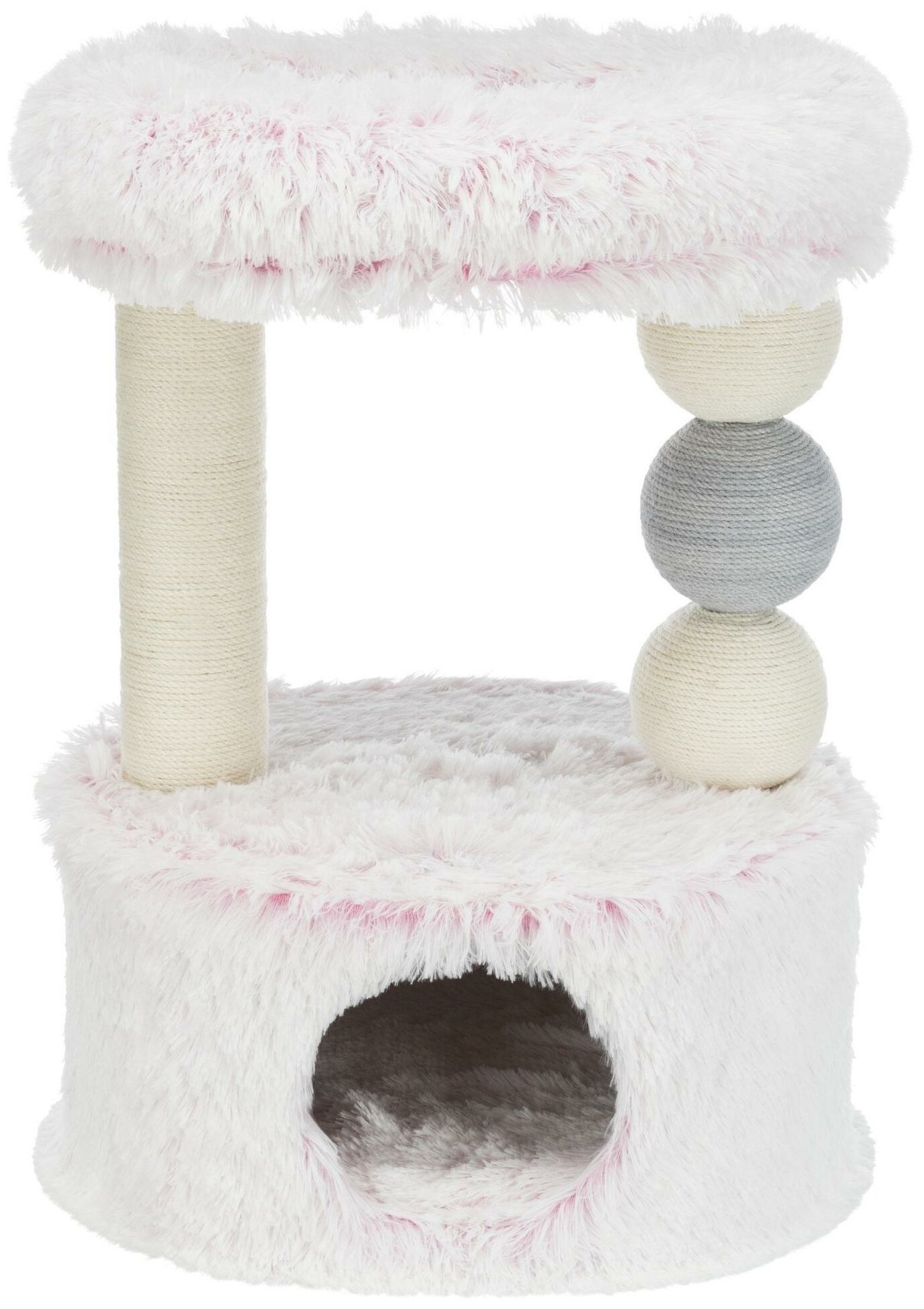 Trixie Домик для кошки Harvey, 73 см, белый-розовый - фото №1