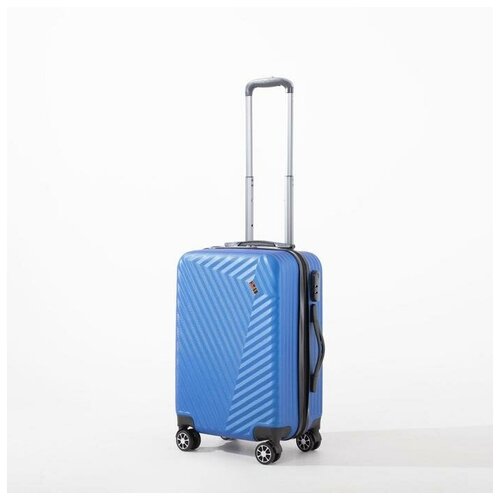 фото Чемодан малый 20", отдел на молнии, кодовый замок, 4 колеса, цвет синий kartex