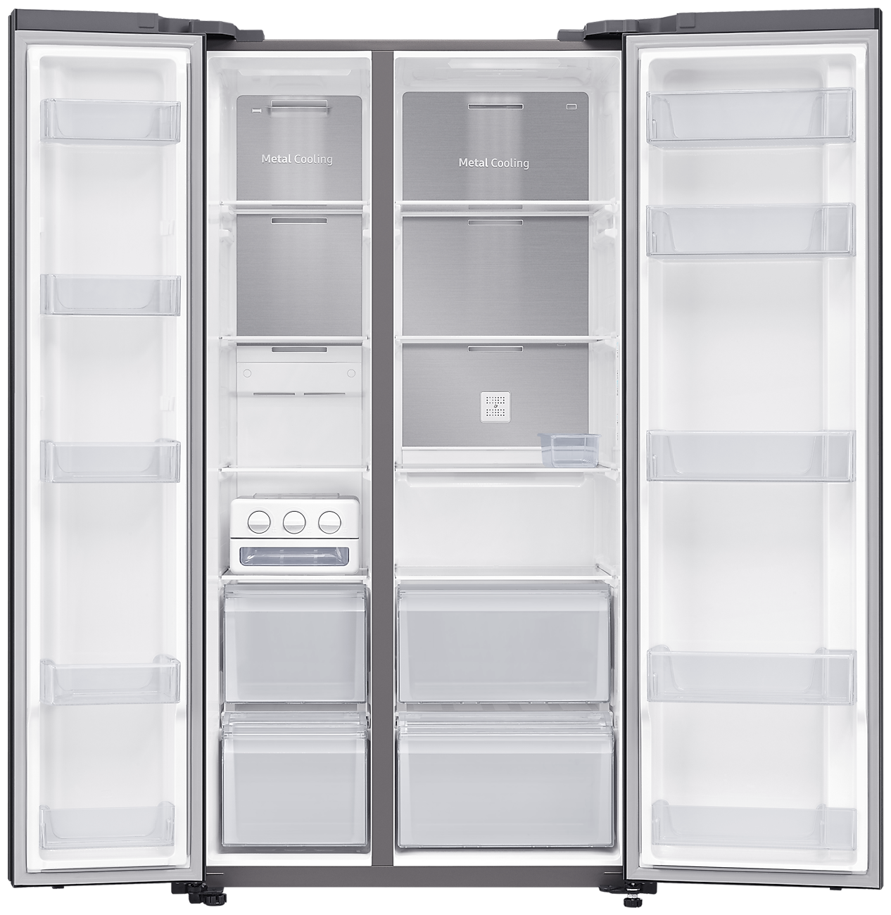 Холодильник HYUNDAI , двухкамерный, черное стекло - фото №2