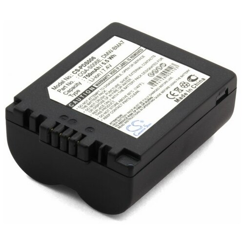 Аккумулятор для Panasonic BP-DC5-E, CGA-S006, CGR-S006 (750mAh) аккумулятор для фотоаппарата panasonic cga s002e