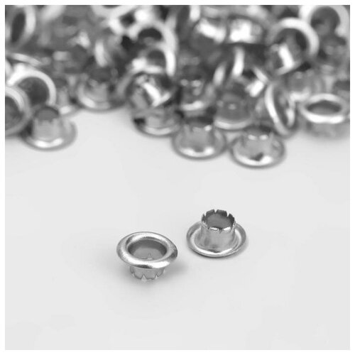 Блочка d 4 мм цвет никель 200 штук 514₽