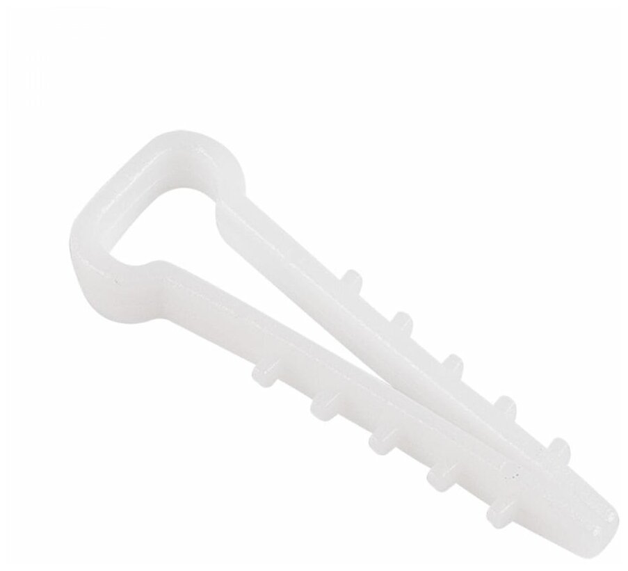 Дюбель-хомут нейлоновый прямоугольный 5-10 мм белый упаковка 100 шт. | код 07-4610 | REXANT ( 10 упак.)