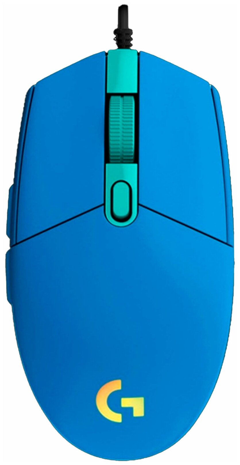 Мышь Logitech G102 Lightsync Gaming + встроеннный кабель (2.1м), голубой