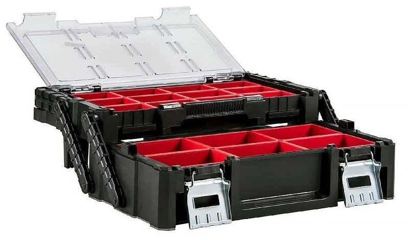 Ящик для инстр. Keter 18 Canti organizer- STD EuroPRO 12отд. черный/красный (237006) - фото №16