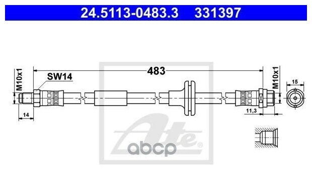 24511304833 ATE Шланг тормозной