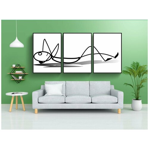 фото Набор модулных постеров для интерьера "расслабляться, спать, отдыхающий" 60x90 см. в тубусе, без рамки lotsprints