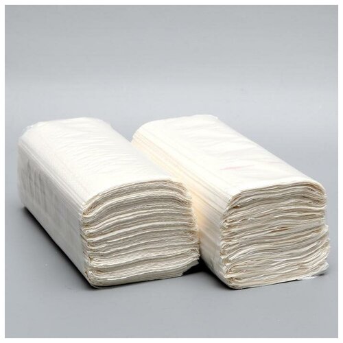 - Полотенца бумажные, V-сложения, 23х23 см, 25 г/м2, 250 шт, белые