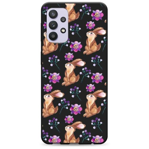 фото Матовый силиконовый чехол "мечтательный зайчик фон" на samsung galaxy a32 / самсунг галакси а32 case place