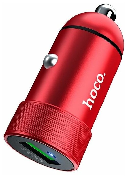 Автомобильное зарядное устройство HOCO Z32 Speed Up 1xUSB, 3А, 18W, QC3.0, LED (красный)