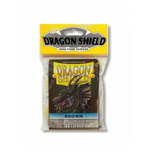 Протекторы Dragon Shield уменьшенного размера - Коричневые (50 шт.), Dragon Shield протекторы dragon shield 100 шт мат сажа