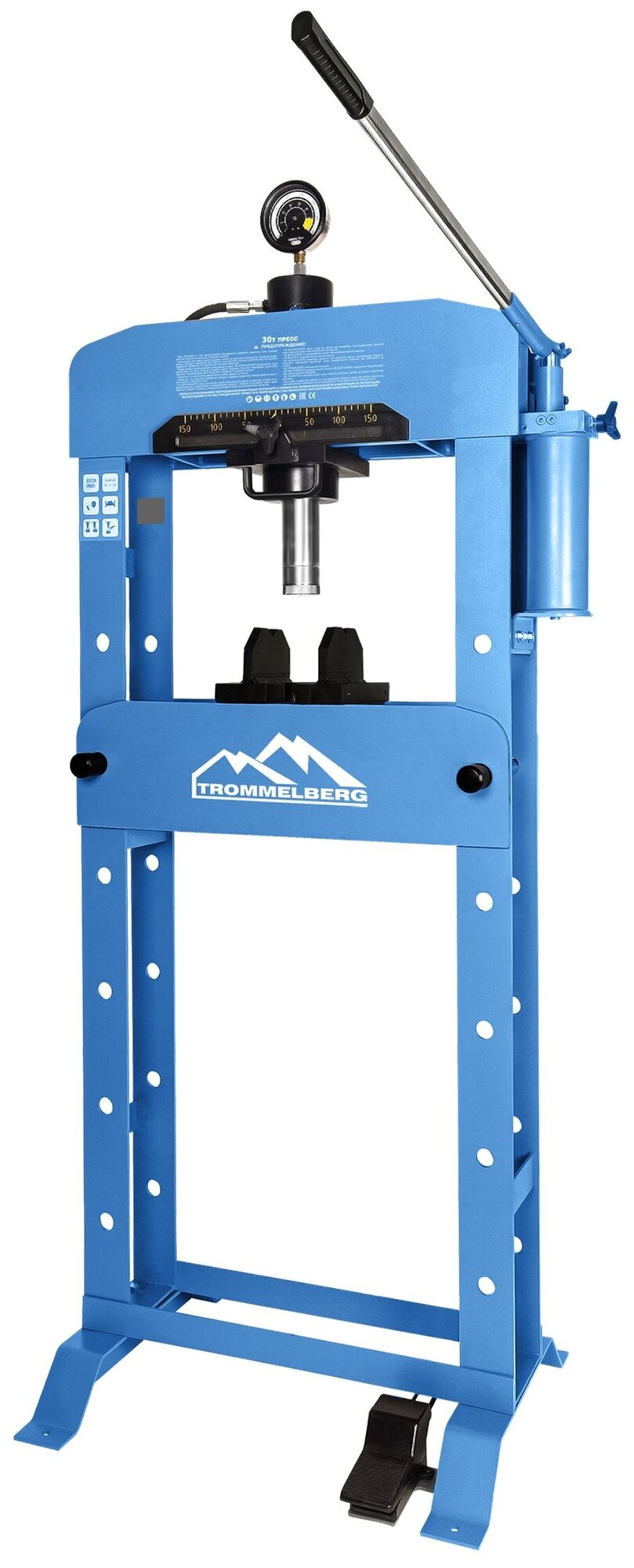 Пресс гидравлический напольный с ручным и пневматическим приводом Trommelberg на 30 тонн