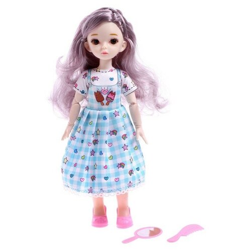 Кукла модная шарнирная «Лиза» в сарафане, с аксессуаром, микс самая модная кукла лиза
