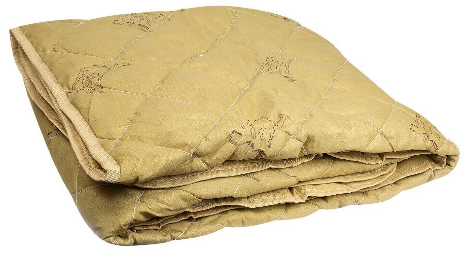 Одеяло "Верблюд" пэ 150г/м2 чемодан с наполнителем "шерсть верблюжья" (размер 200*215) - фотография № 1
