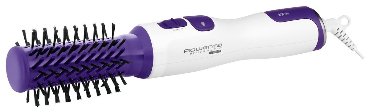 Фен-щетка Rowenta Brush Active CF 9110, белый/фиолетовый