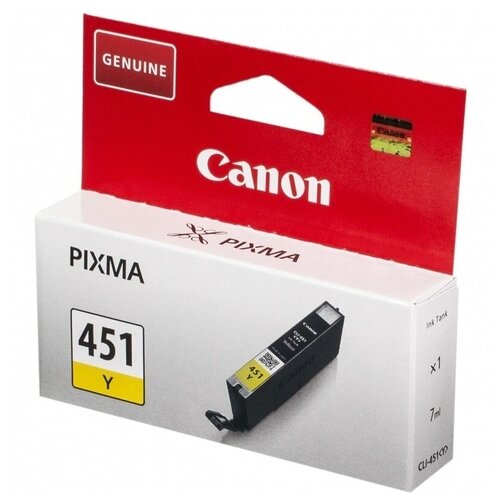 Картридж Canon CLI-451Y - 6526B001 оригинальный струйный картридж Canon (6526B001) 320 стр, желтый картридж canon cli 8g 0627b001 420 стр зеленый