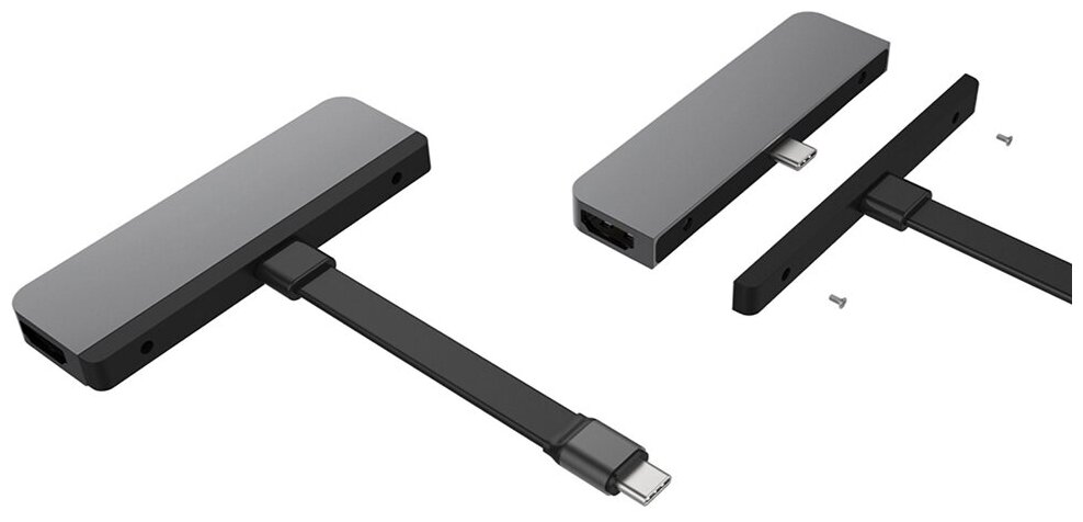 USB-хаб HyperDrive 6-in-1 USB-C Hub для iPad Pro / iPad Air / iPad mini серый космос (HD319B-GRAY)