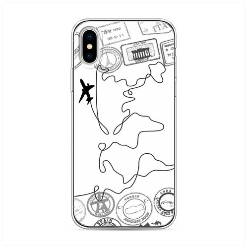 фото Силиконовый чехол "путешествие без границ" на apple iphone x (10) / айфон икс (десять) case place