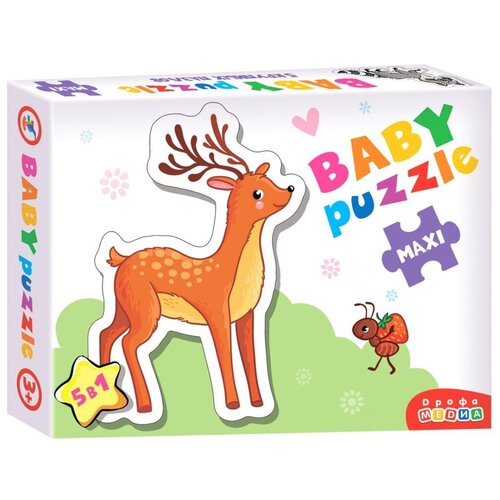 пазл baby puzzle принцесса и единорог дрофа медиа 3847 Пазл Дрофа-Медиа Baby В лесу (3994), 3 дет., 17.2х13.4х3.2 см