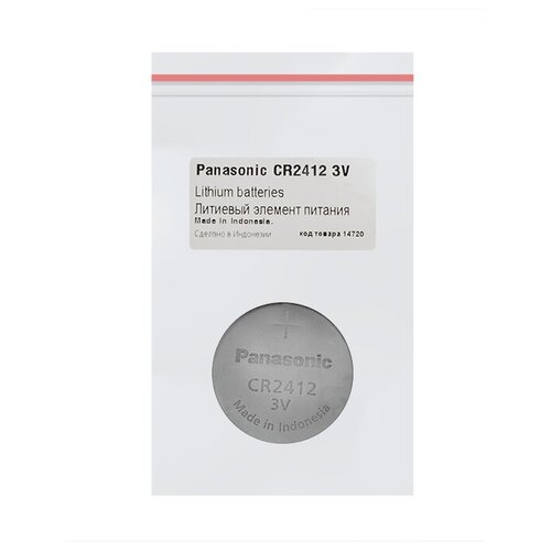 Элемент питания Panasonic Lithium batteries CR2412 PK1, 1шт