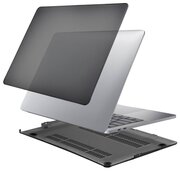 Чехол накладка для ноутбука Apple Macbook Pro 14 дюймов M1 2021 A2442 черный прозрачный