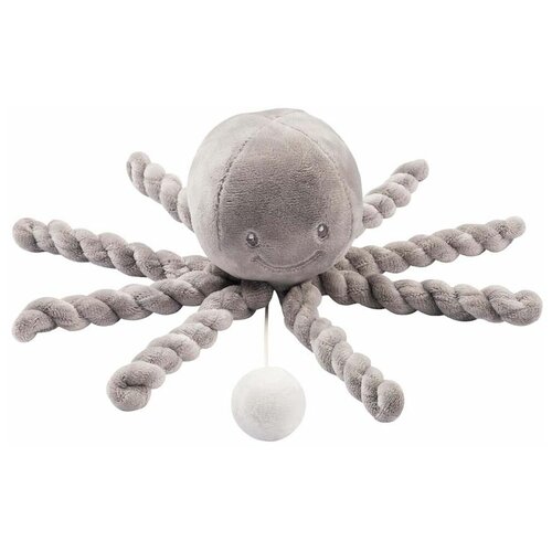 Игрушка мягкая Nattou Musical Soft toy Lapidou Octopus grey музыкальная 877572 игрушка мягкая nattou musical soft toy tim