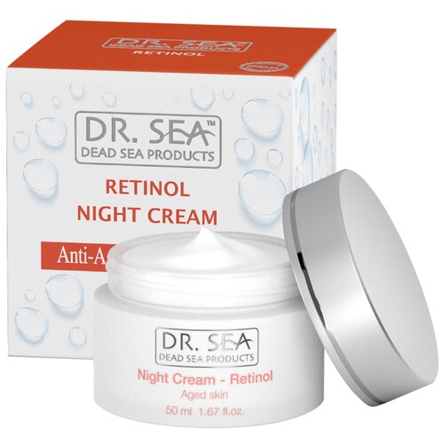 антивозрастной омолаживающий ночной крем для лица с ретинолом и минералами Мертвого моря Retinol Night Cream Anti-Aging Anti-Wrinkle, 50 мл