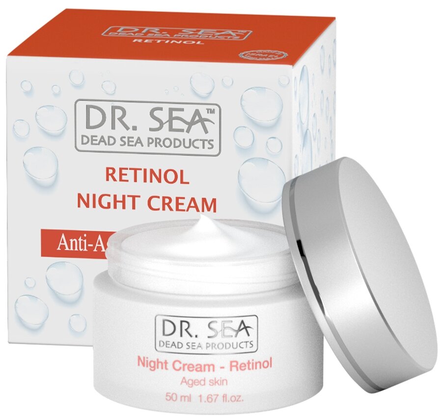 антивозрастной омолаживающий ночной крем для лица с ретинолом и минералами Мертвого моря Retinol Night Cream Anti-Aging Anti-Wrinkle