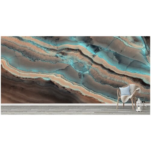 M04806 Фотообои Флизелиновые с виниловым покрытием Мрамор Флюид 600х270 см 13800₽