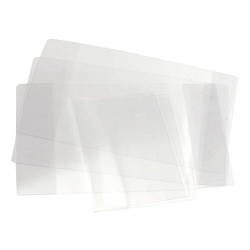 фото Обложка пвх для тетради и дневника, 110 мкм, 212х350 мм, прозрачная, 15.14 топ-спин