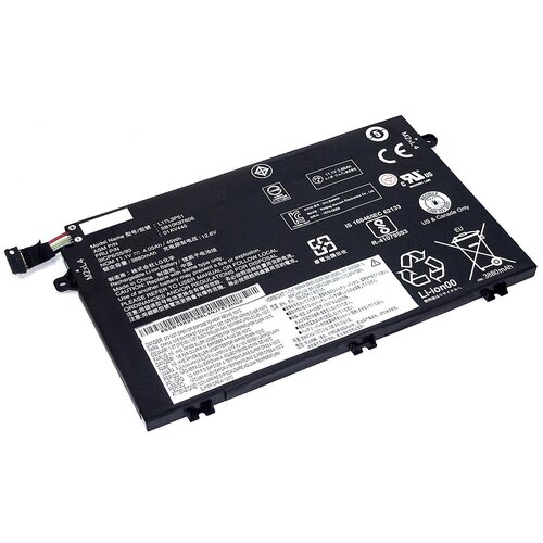 Аккумуляторная батарея для ноутбука Lenovo ThinkPad E485 (L17M3P52) 11.1V 4050mAh шлейф матрицы для ноутбука lenovo thinkpad e580 e585 e590 e595