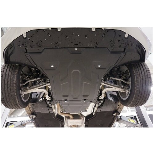 Защита картера и КПП АВС-Дизайн для Audi A4 B9 седан 2WD 2015-н. в./A4 Allroad B9 универсал 4WD 2016-н. в./A5 II лифтбек 2WD 2016-н. в, композит 6 мм, с крепежом. 02.10k - АВС-Дизайн арт. 02.10k_