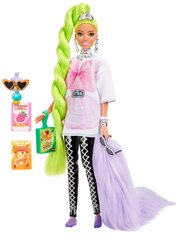 Кукла Barbie Экстра с зелеными неоновыми волосами, HDJ44