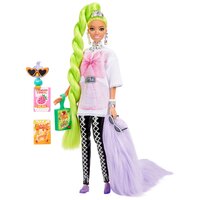 Кукла Barbie Экстра с зелеными неоновыми волосами, HDJ44