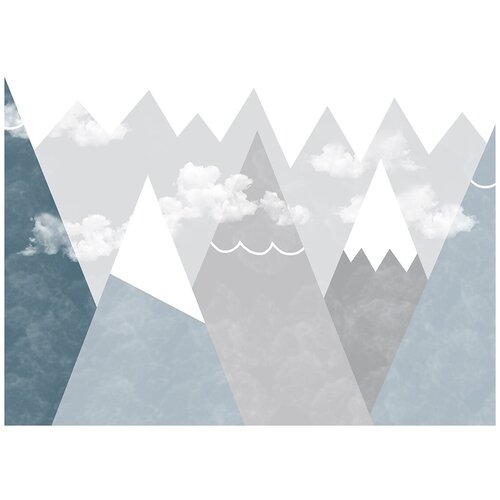 Горы. Скандинавский стиль - Виниловые фотообои, (211х150 см) цветные горы ночь виниловые фотообои 211х150 см