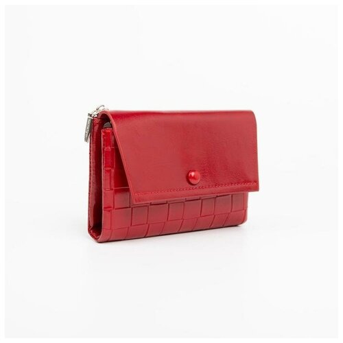 фото Кошелек на кнопке, цвет красный noname