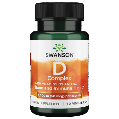 Swanson Vitamin D Complex with Vitamins D2 & D3 2,000 Iu (50 mcg) 60 капс